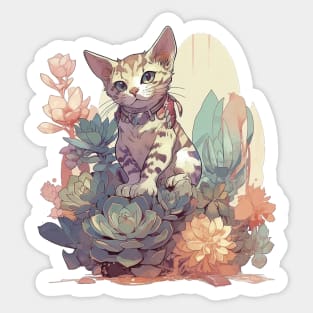 Cute Bengal cat Sticker